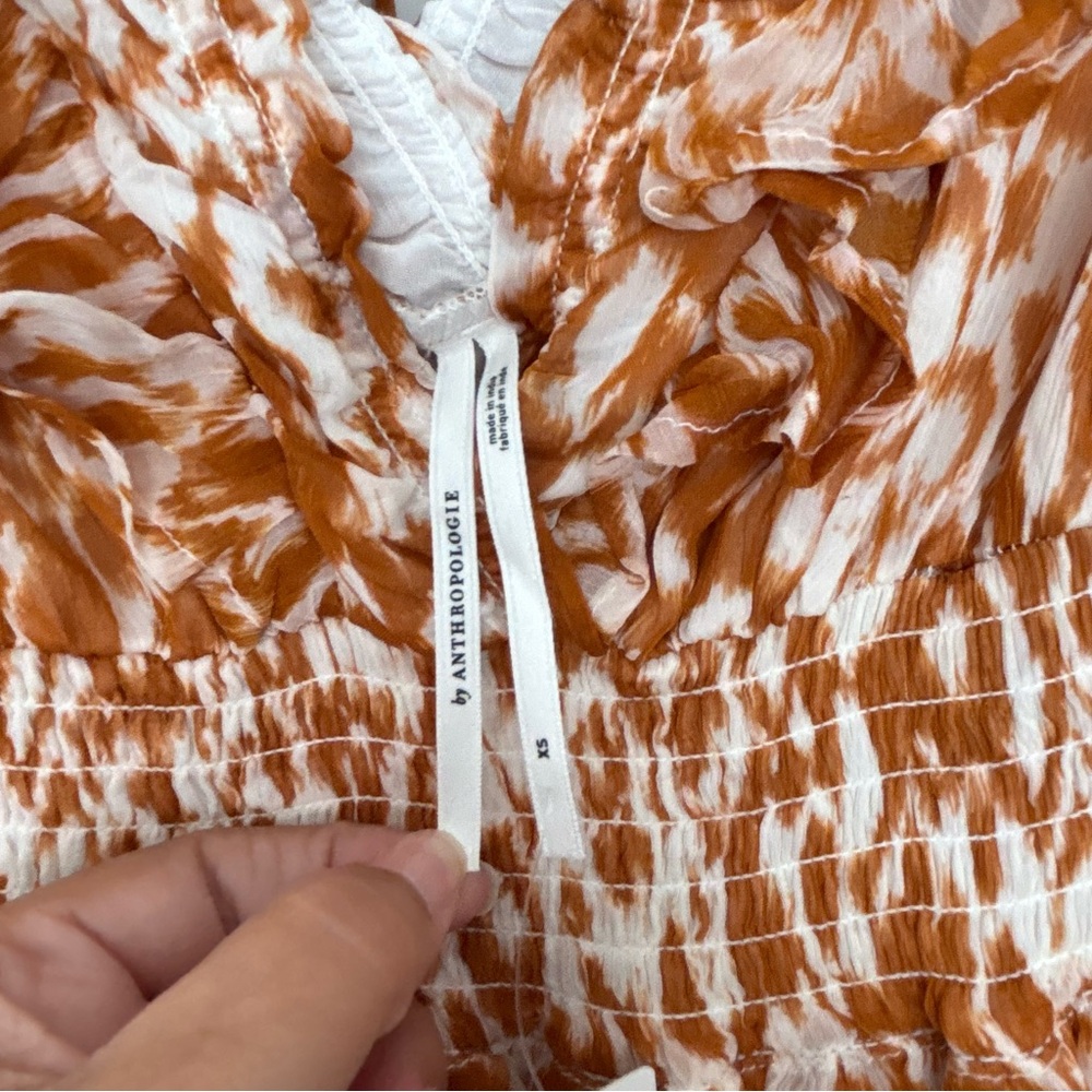 NWT Anthropologie The Odetta Ruffled VNeck Maxi Dress Boho Floral Long Sleeve XS - Picture 11 of 14